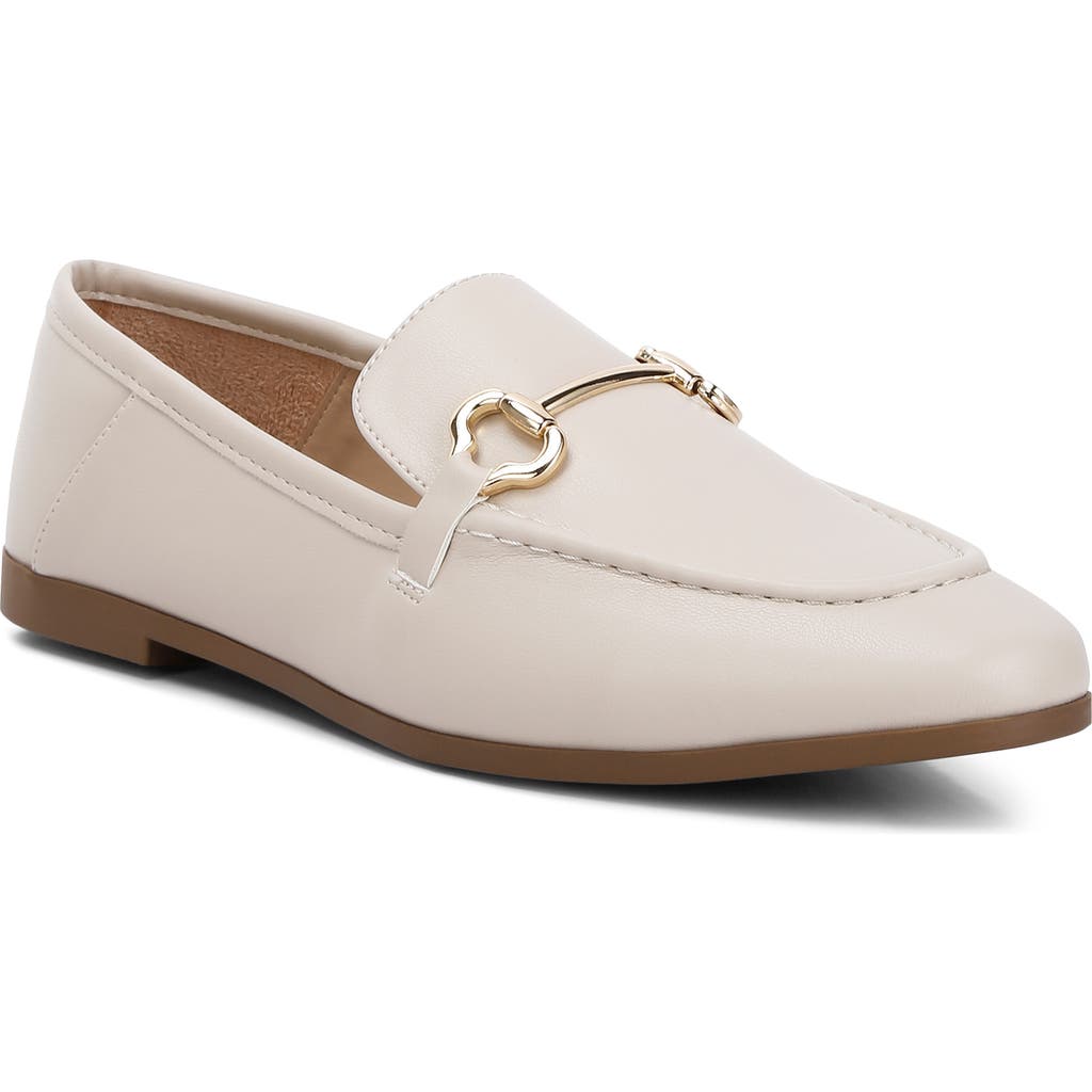 London Rag Bexley Horsebit Embellished Canvas Loafers In Neutral