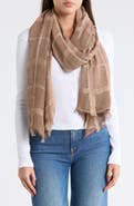 NORDSTROM RACK Lightweight Windowpane Scarf