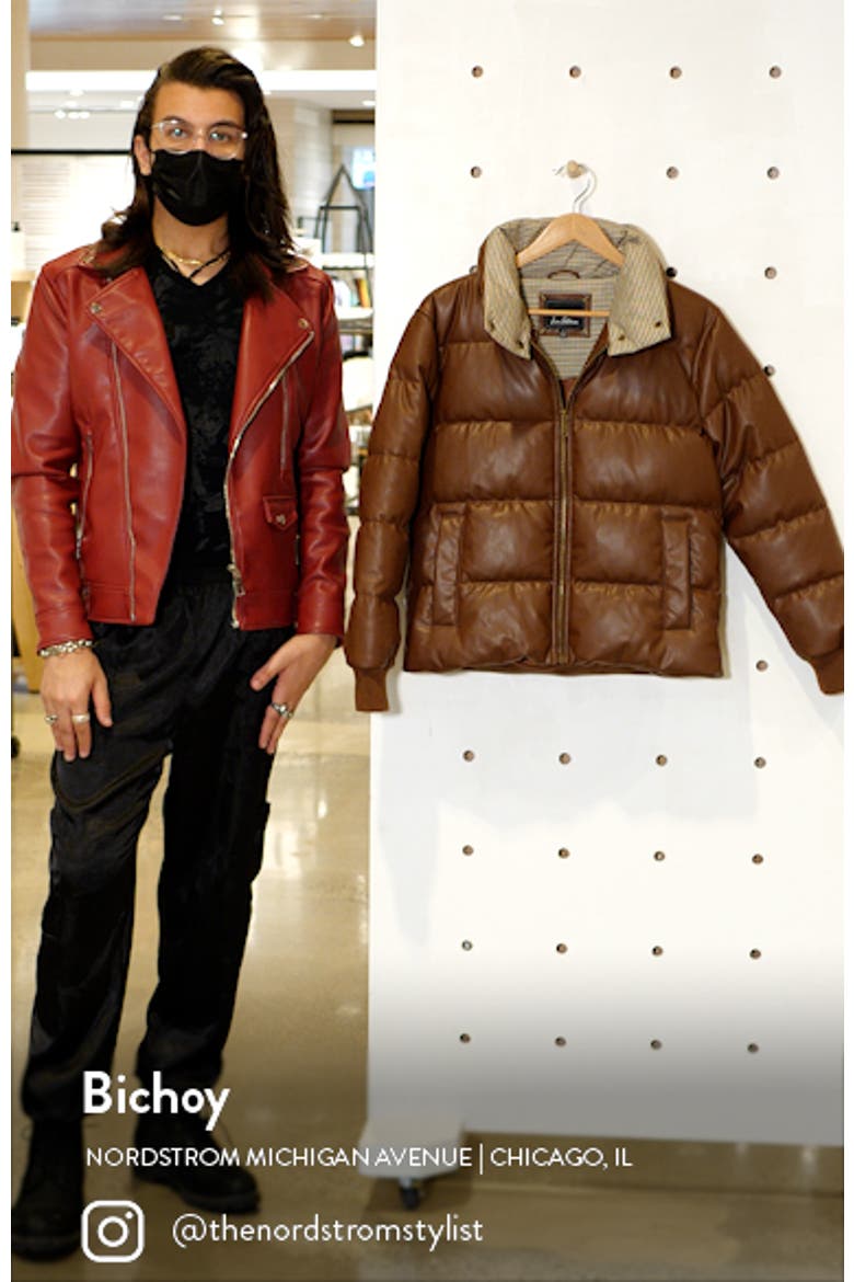 Faux Leather Puffer Jacket video