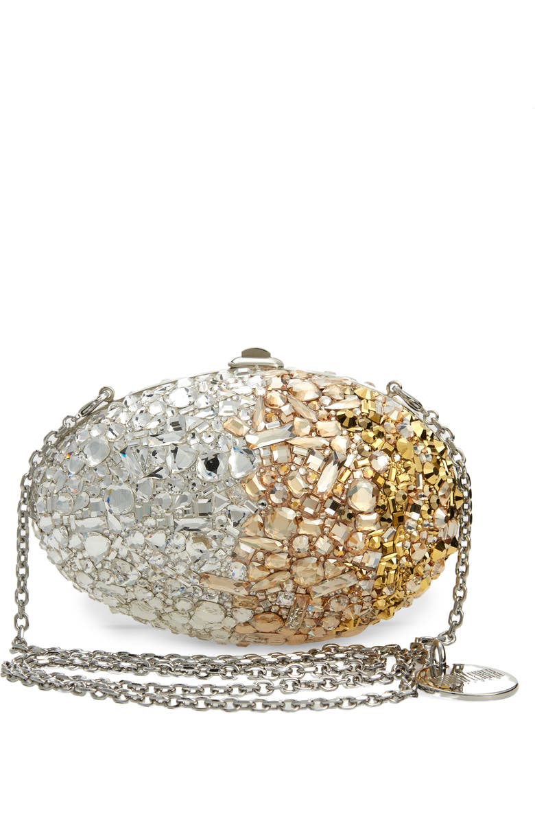 JUDITH LEIBER COUTURE 60th Anniversary Crystal Egg Clutch, Alternate, color,