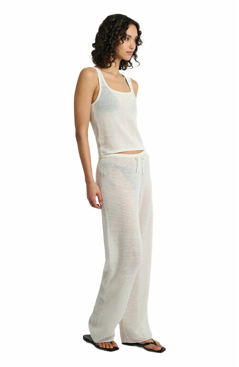 Onia Linen Knit Drawstring Pant, Main, color, White