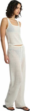 Onia Linen Knit Drawstring Pant