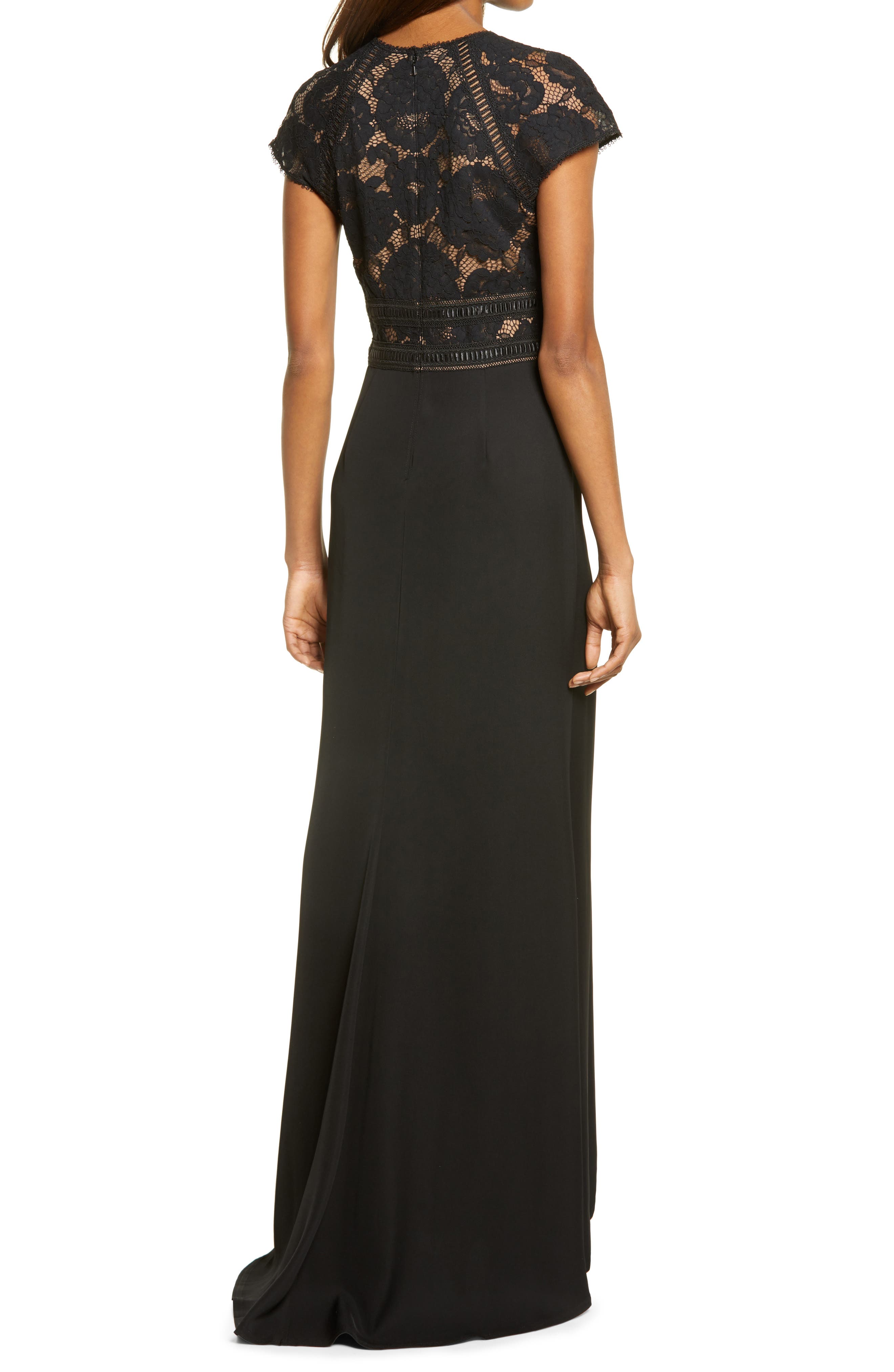 Lace & Crepe A-Line Gown (Women) | Nordstrom