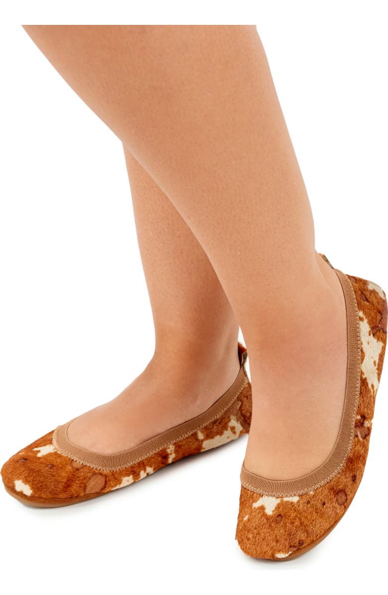 Yosi Samra Samara Genuine Calf Hair Foldable Ballet Flat, Alternate, color,