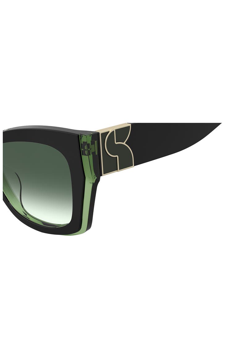 jayda 53mm gradient cat eye sunglasses, Alternate, color, GREEN/ GREEN SHADED
