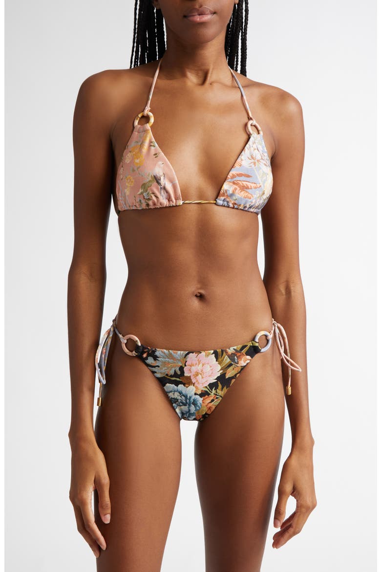 Tallow Spliced Floral Two-Piece Swimsuit, Main, color, SPLICED