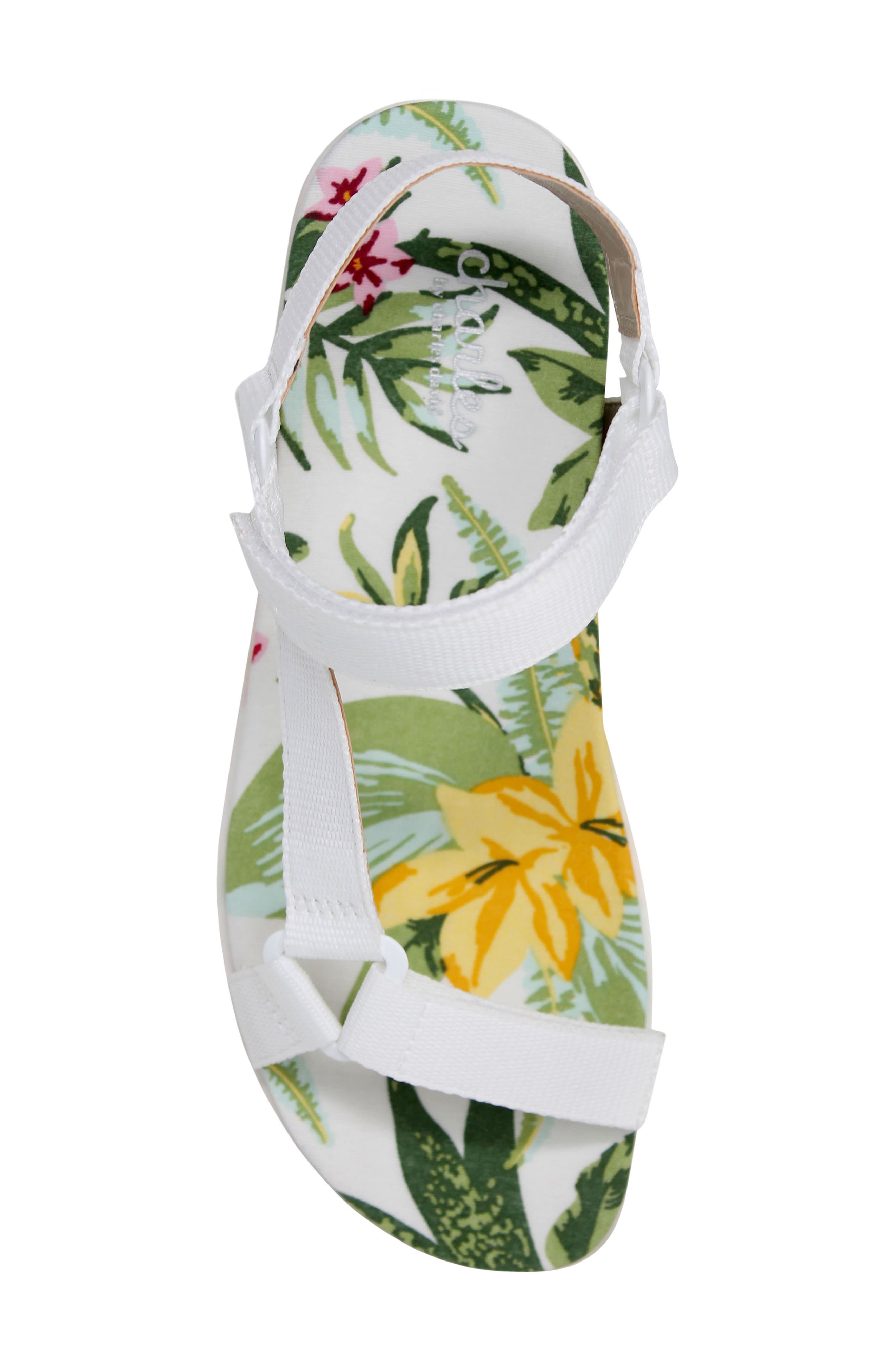 Zambo Sandal, Alternate, color, WHITE FABRIC