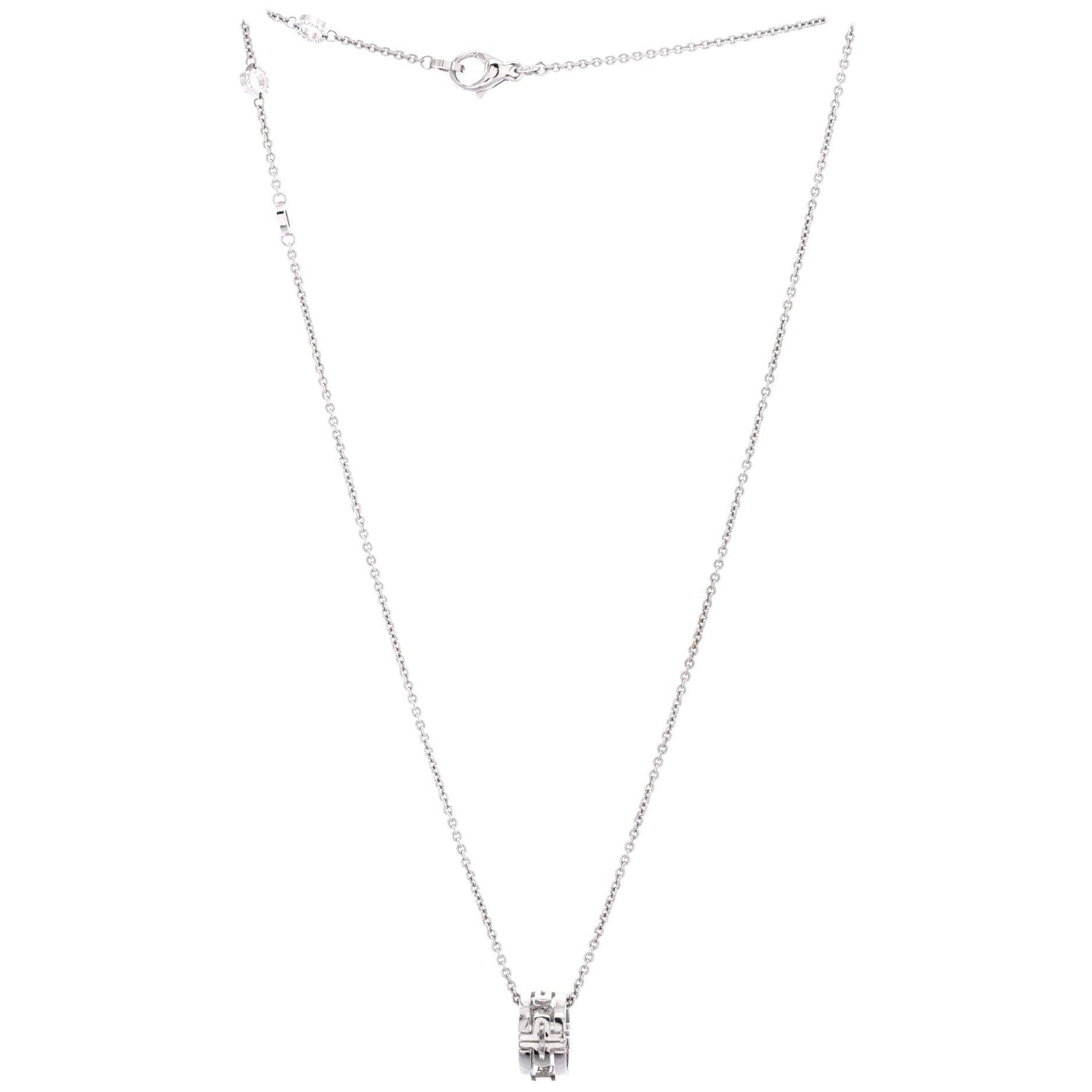 Parentesi Ring Pendant Necklace 18K White Gold, Alternate, color, Metallic Gold