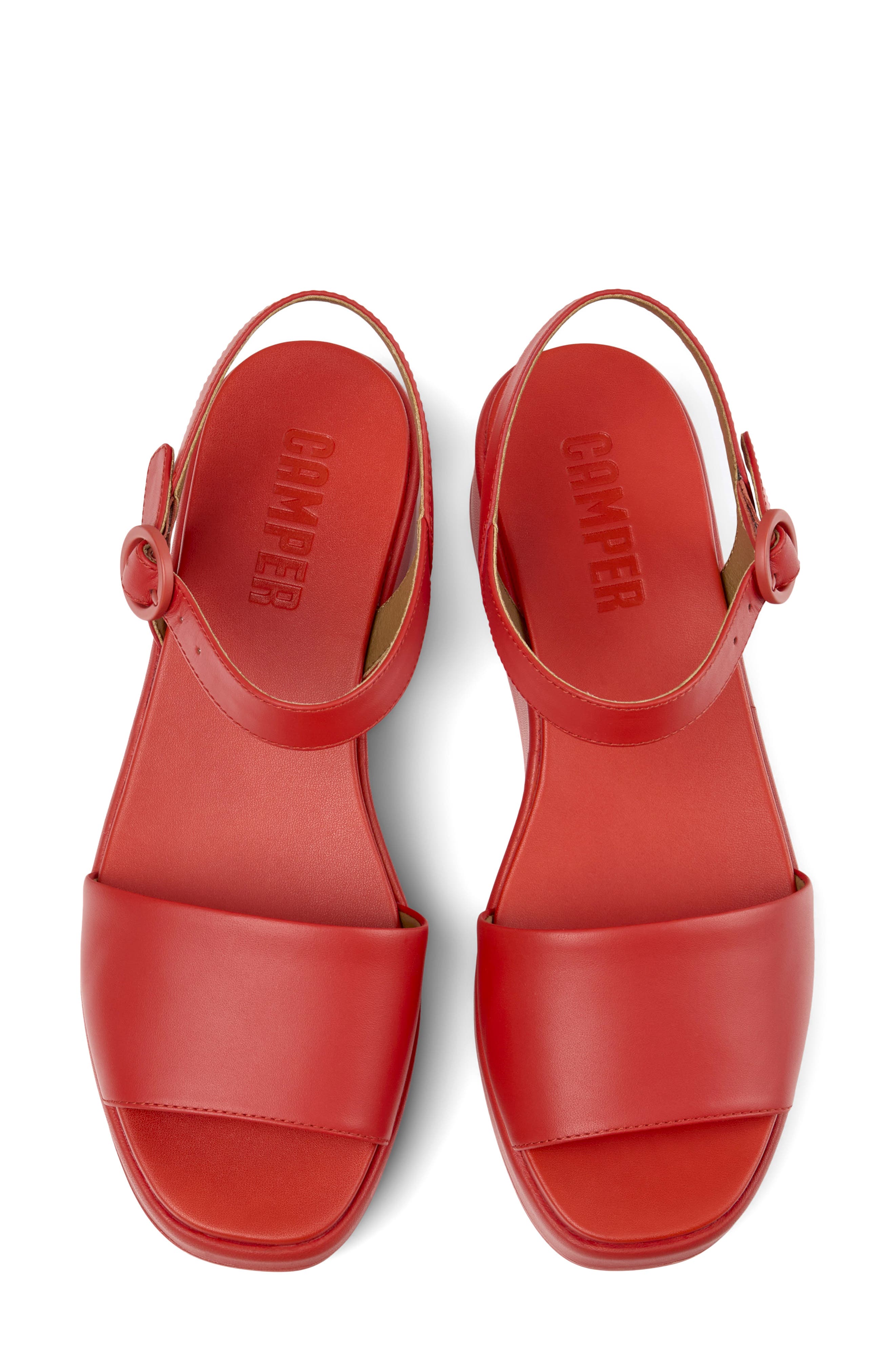Camper Misia Platform Sandal, Alternate, color, Bright Red