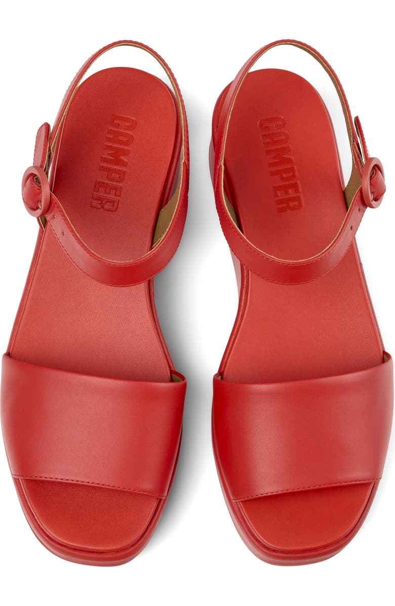Camper Misia Platform Sandal, Alternate, color, Bright Red