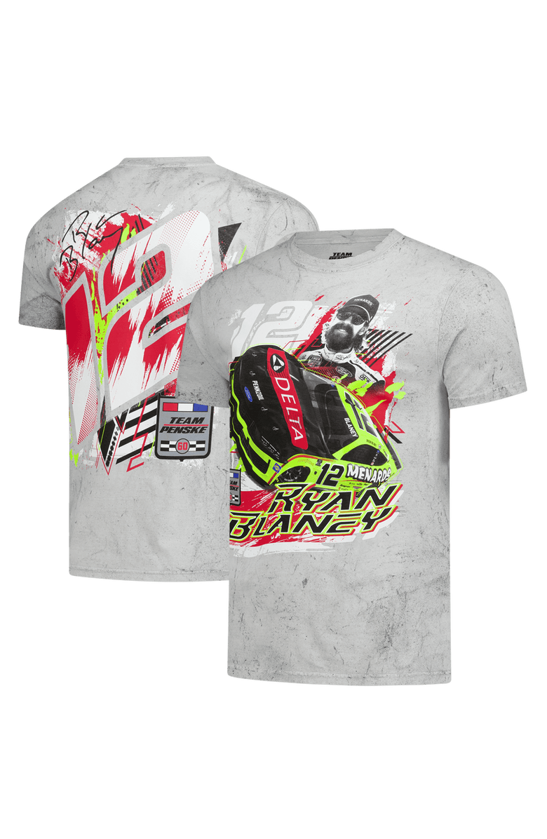 Classic Ink Men's Classic Ink Gray Ryan Blaney Delta Smoke 2-Spot T-Shirt, Main, color, Gray
