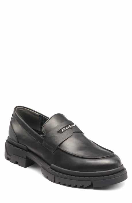 KARL LAGERFELD PARIS Recycled Leather Penny Loafer