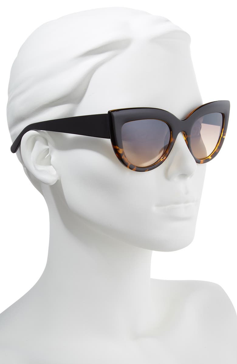 BP. 60mm Two-Tone Cat Eye Sunglasses, Alternate, color, 