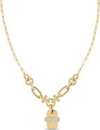 Bony Levy Varda 18k Gold Diamond Dog Tag Statement Necklace
