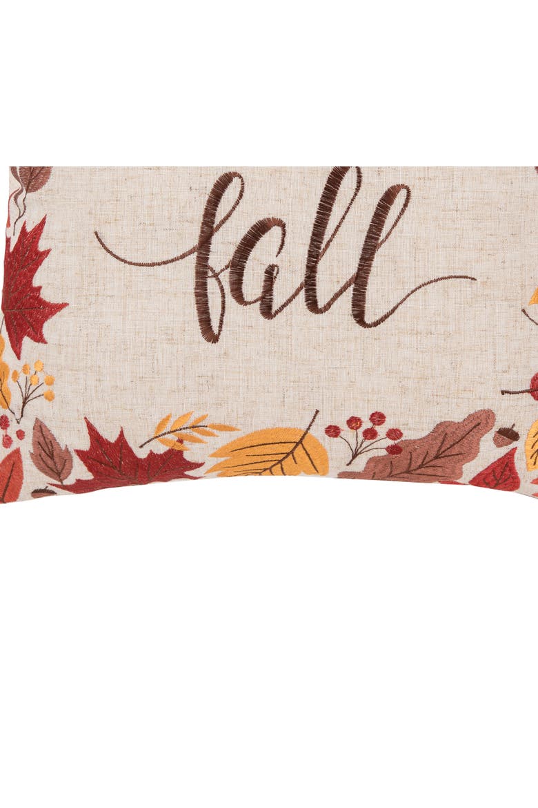 Hello Fall Pillow, 18" x 18", Alternate, color, Red