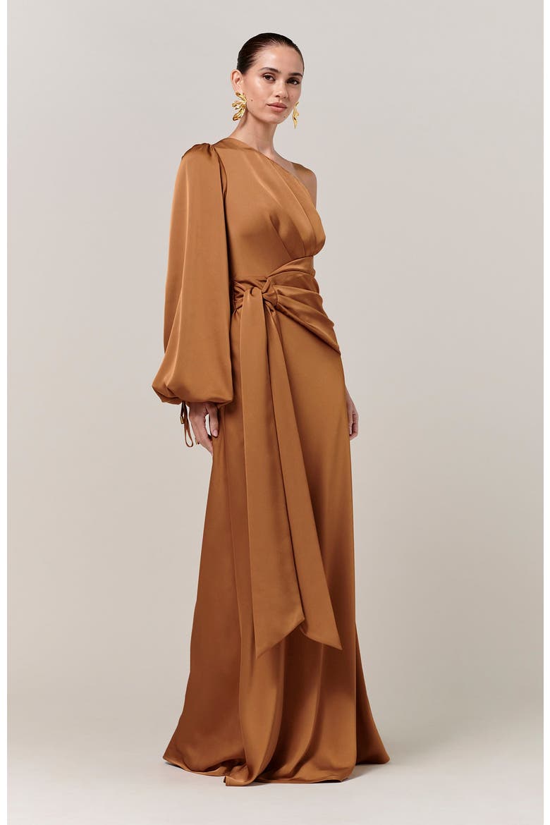 Pollie Maxi Dress, Alternate, color, Bronze