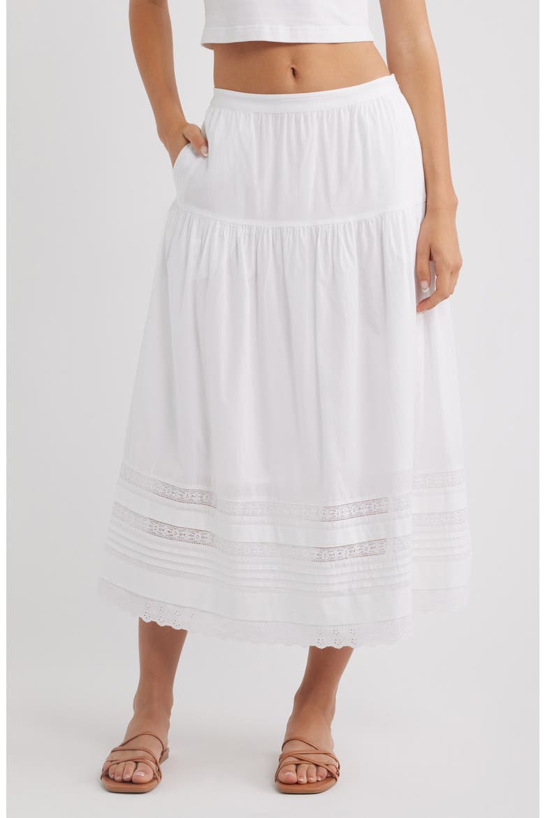Pintucked Midi Skirt (Women) | Nordstrom