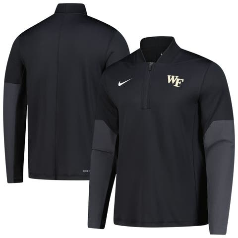 Men's Nike  Black Wake Forest Demon Deacons Dri-FIT Half-Zip Pullover