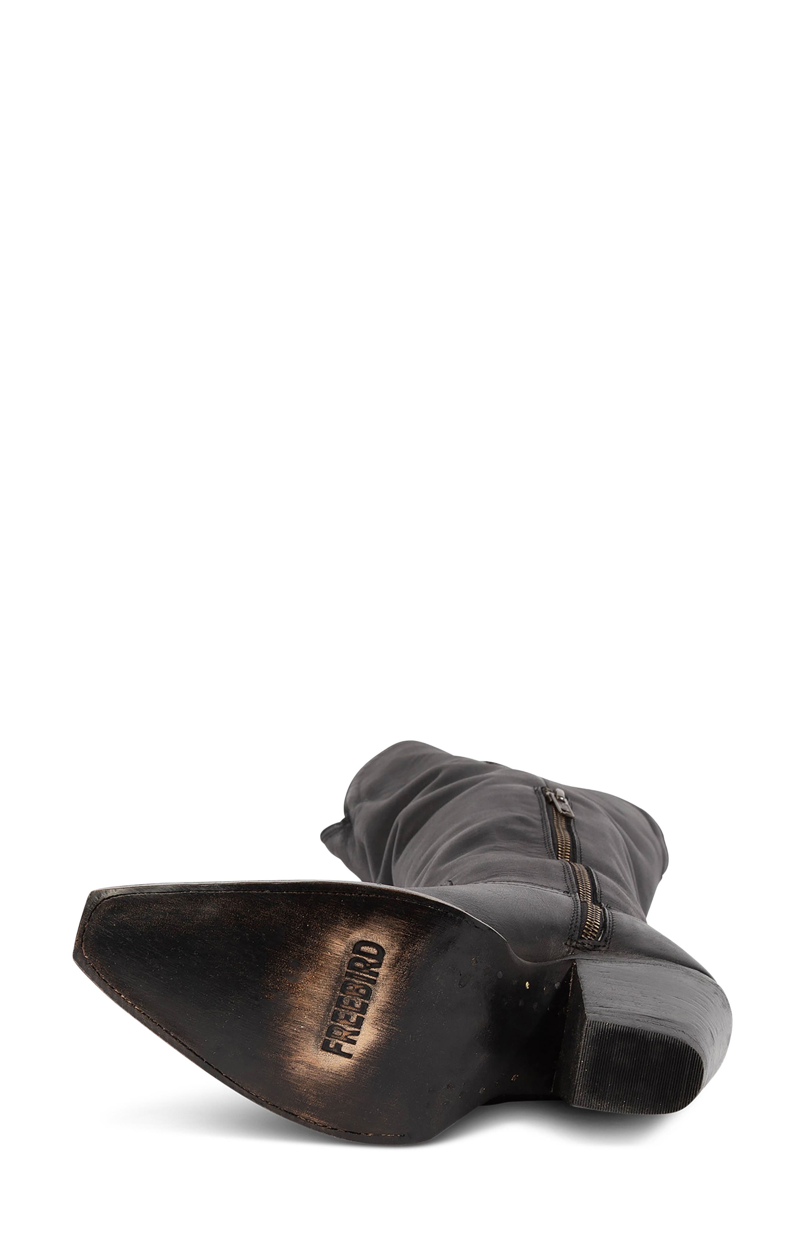 Thunderbird Leather Western Boot, Alternate, color, BLACK