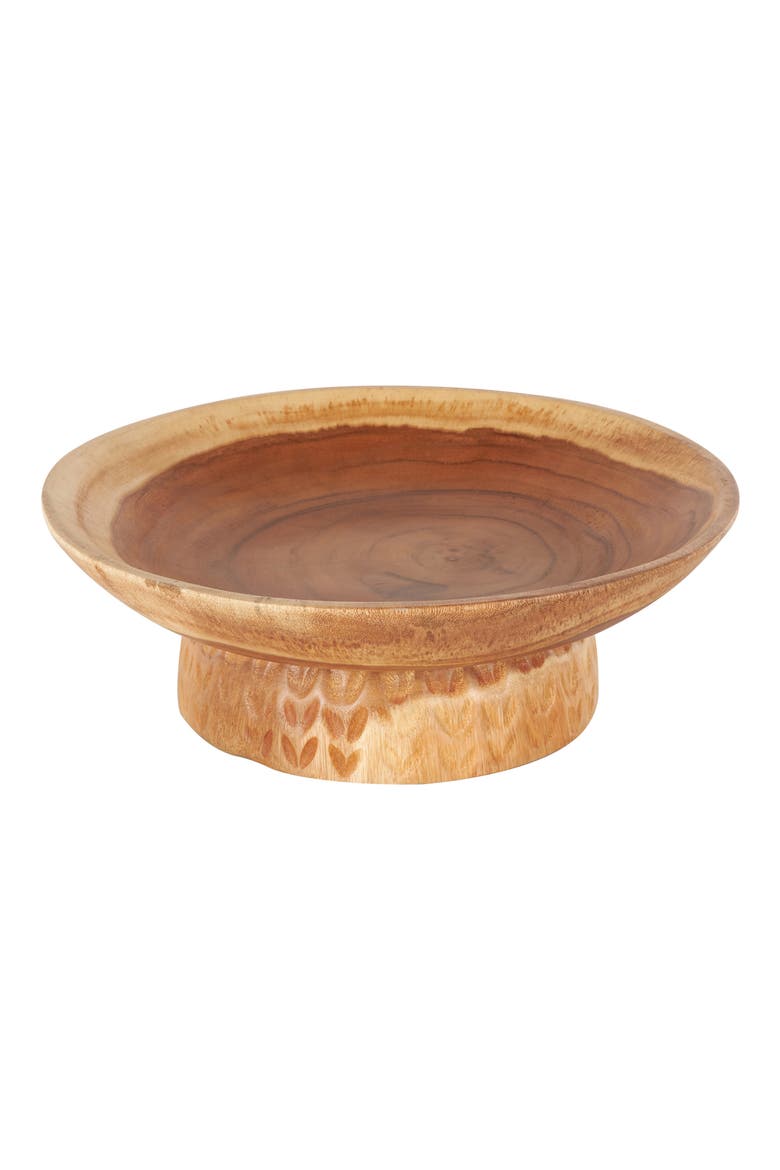 Engraved Wooden Decorative Bowl, Main, color, BROWN