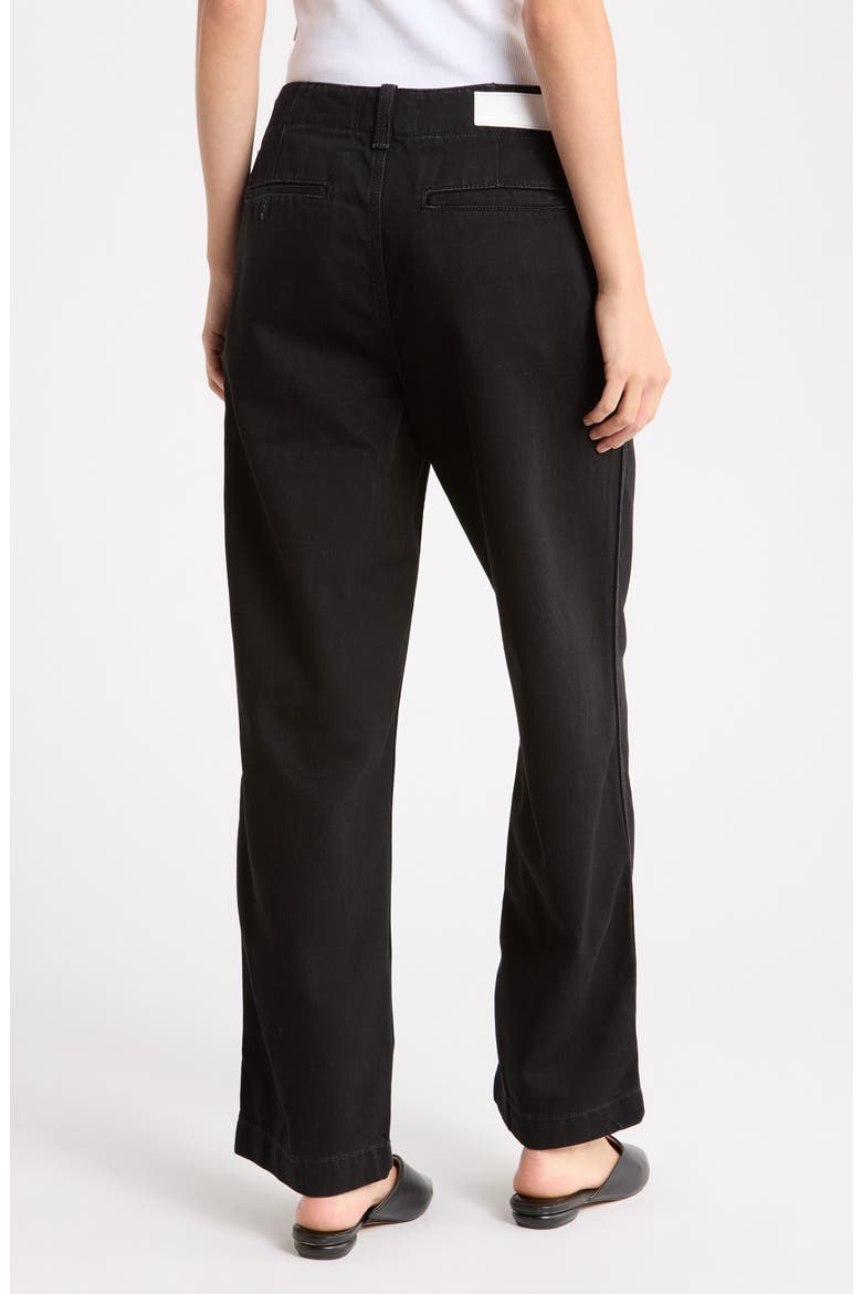 The Slacker High Waist Straight Leg Jeans, Alternate, color, BLACK STONE