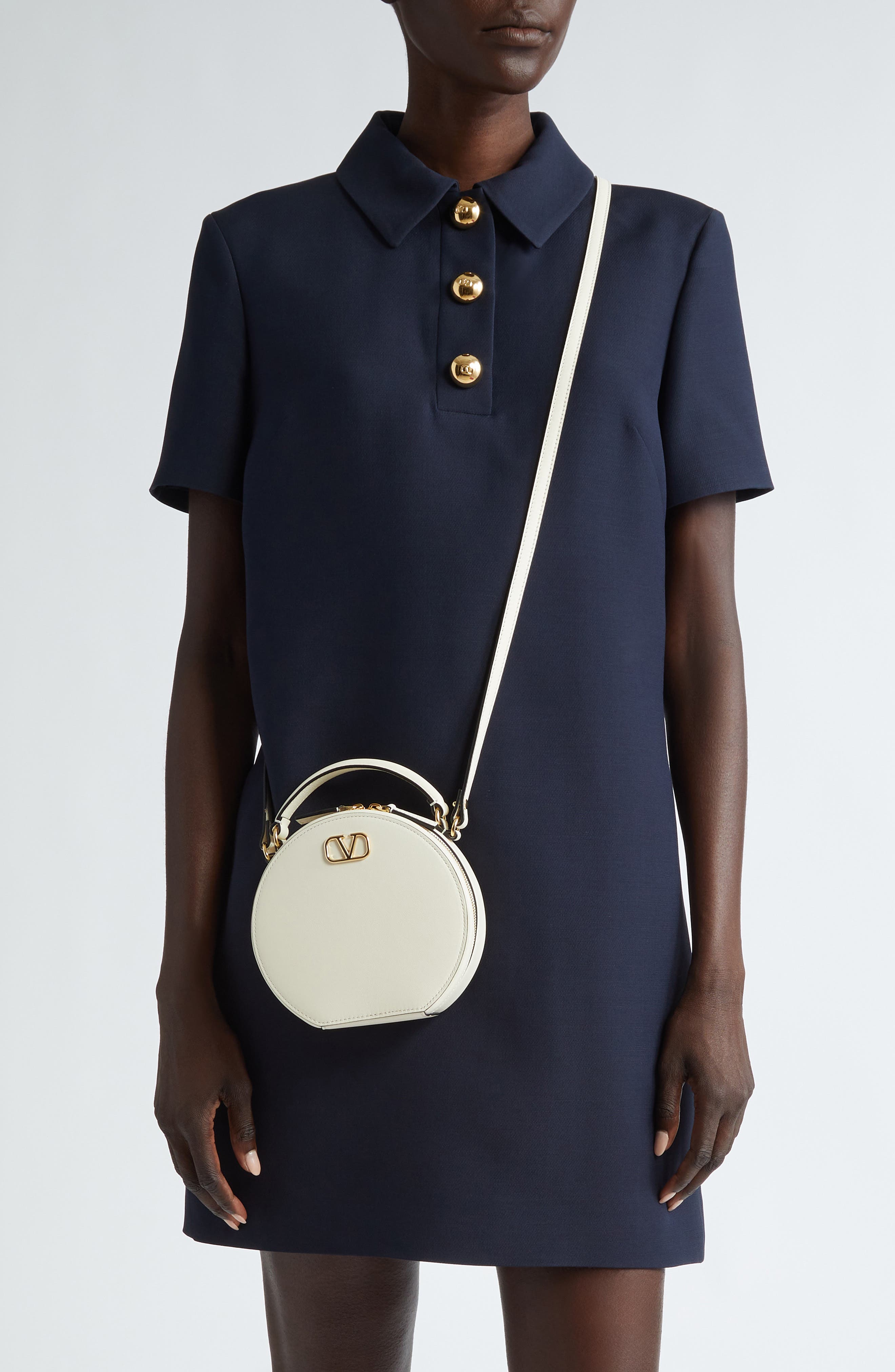 VLOGO Signature Circle Crossbody Bag, Alternate, color, IVORY