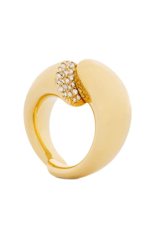 Lanvin Sequence Rhinestone Ring By In Gold