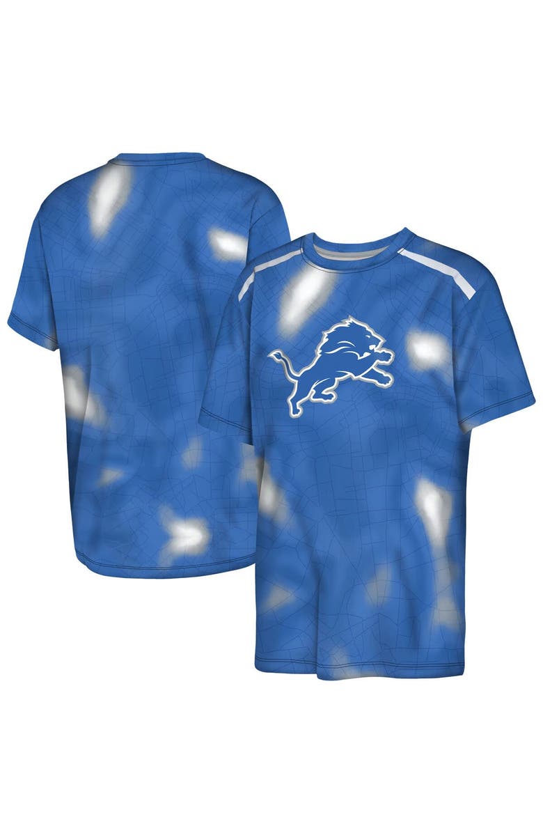 Outerstuff Youth Outerstuff Blue Detroit Lions End Zone Dri-Tek T-Shirt, Main, color, Blue