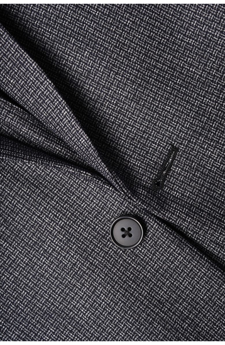 SAVILE ROW CO Charcoal Basketweave Two Button Notch Lapel Suit Separate Blazer, Alternate, color, 