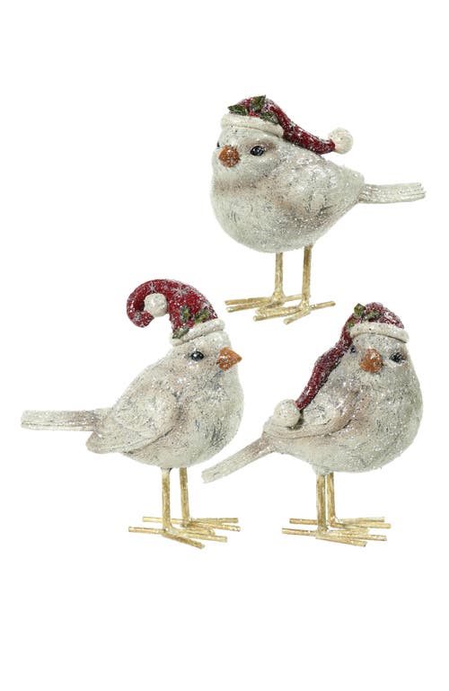 Mark Roberts North Pole Bird, Set Of 3 In Multi