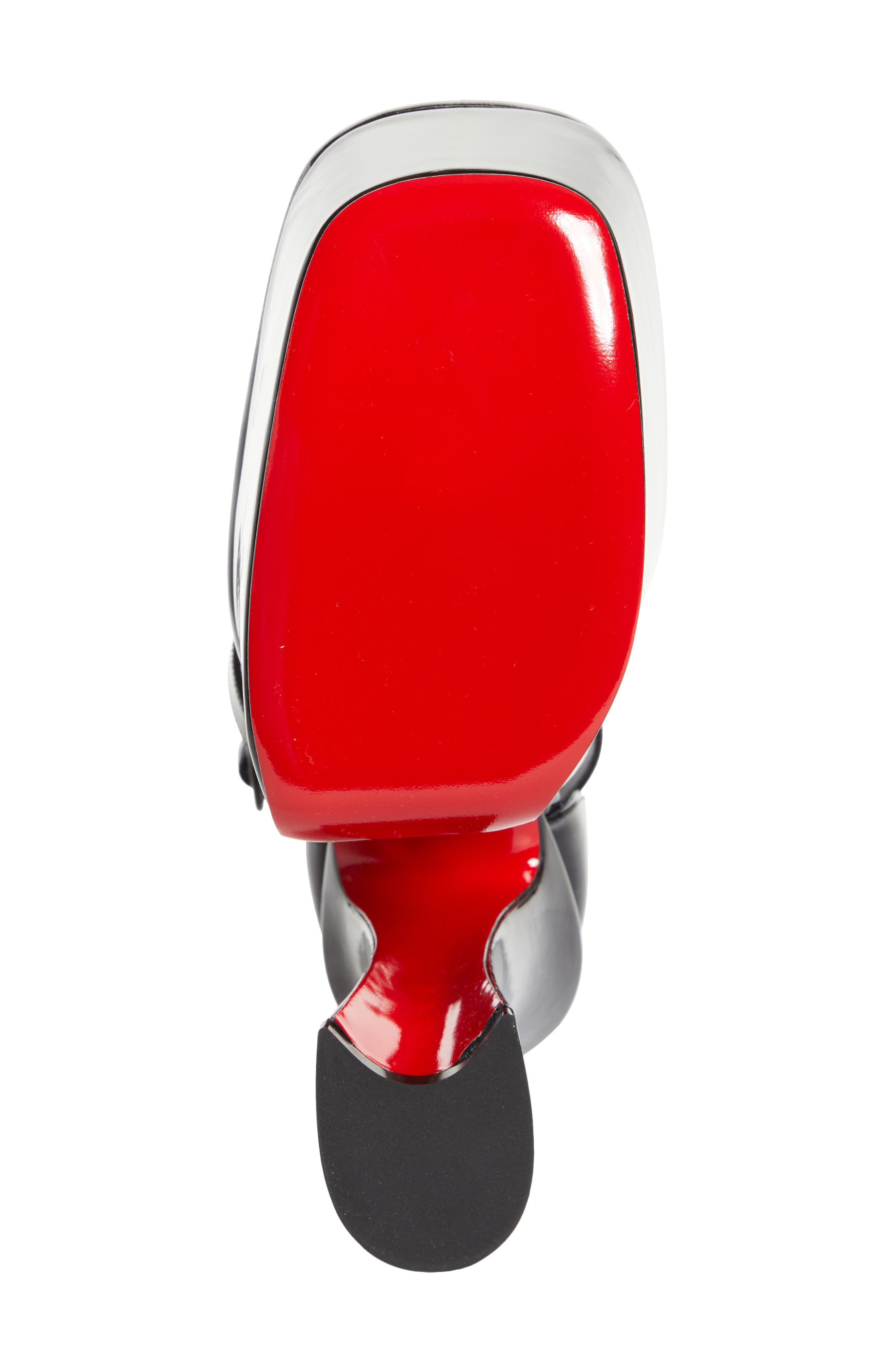 Christian Louboutin Aquadorcet Platform d'Orsay Ankle Strap Pump, Alternate, color, Black/ Black