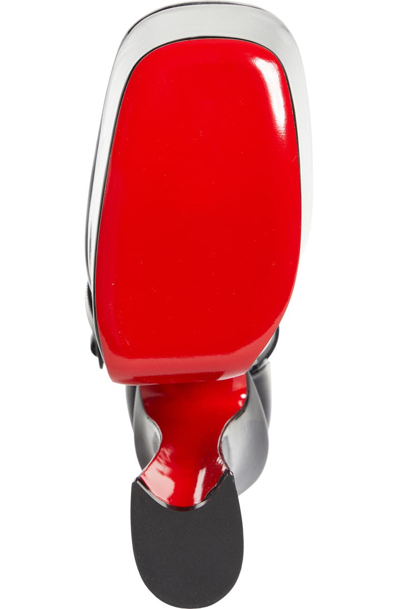 Christian Louboutin Aquadorcet Platform d'Orsay Ankle Strap Pump, Alternate, color, Black/ Black