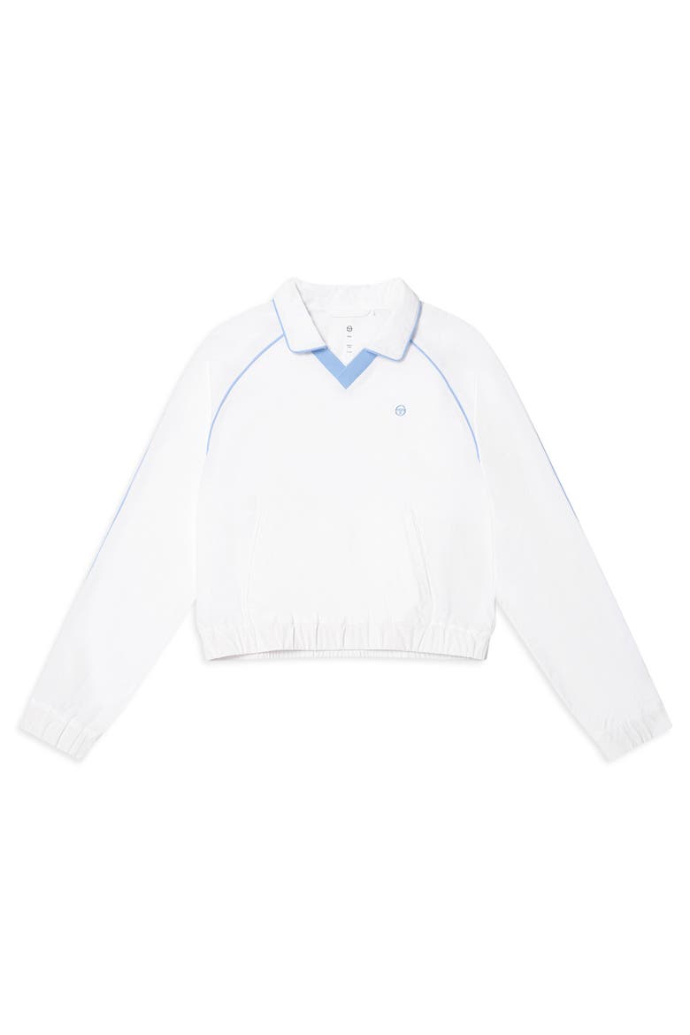 Doni Long Sleeve Polo, Alternate, color, BRILLIANT WHITE