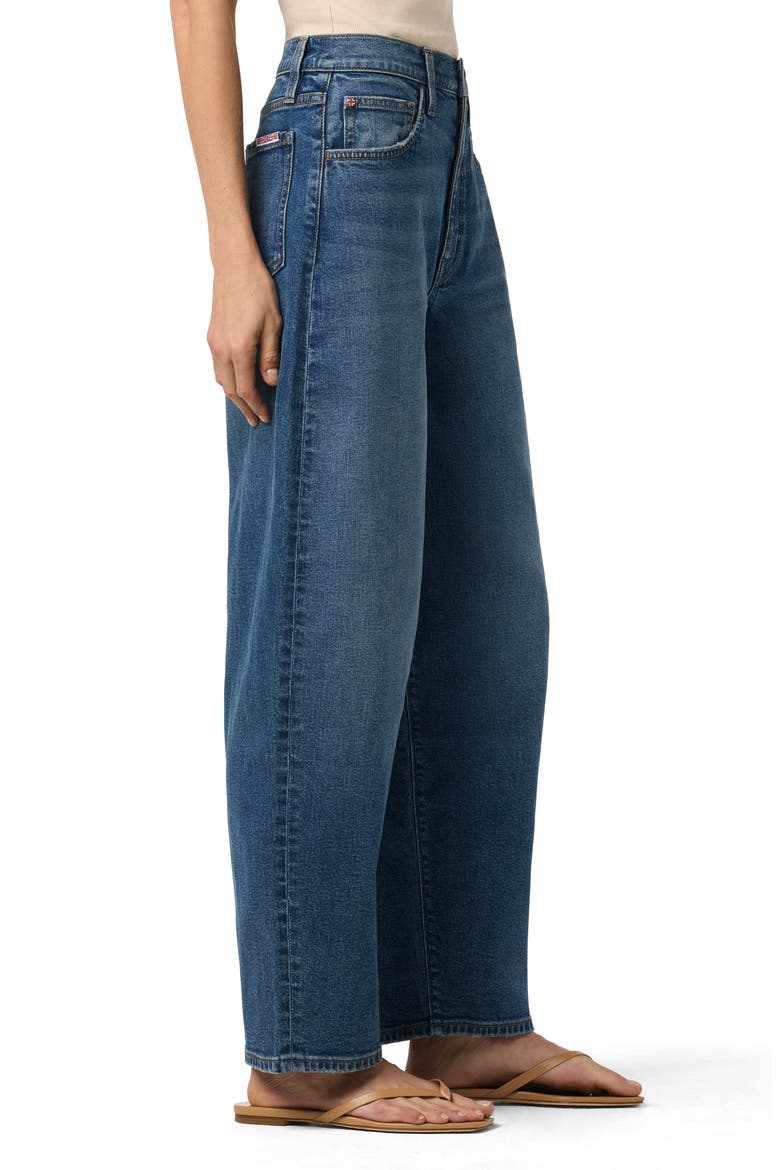 High Waist Ankle Barrel Leg Jeans, Alternate, color, FERGANA