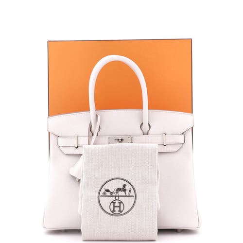 Pre-owned Hermes Hermes Birkin Handbag Light Epsom With Palladium Hardware 30 In Gray