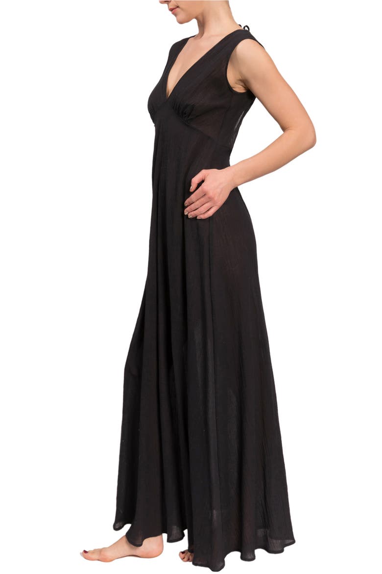 Amelia Long Nightgown, Alternate, color, BLACK