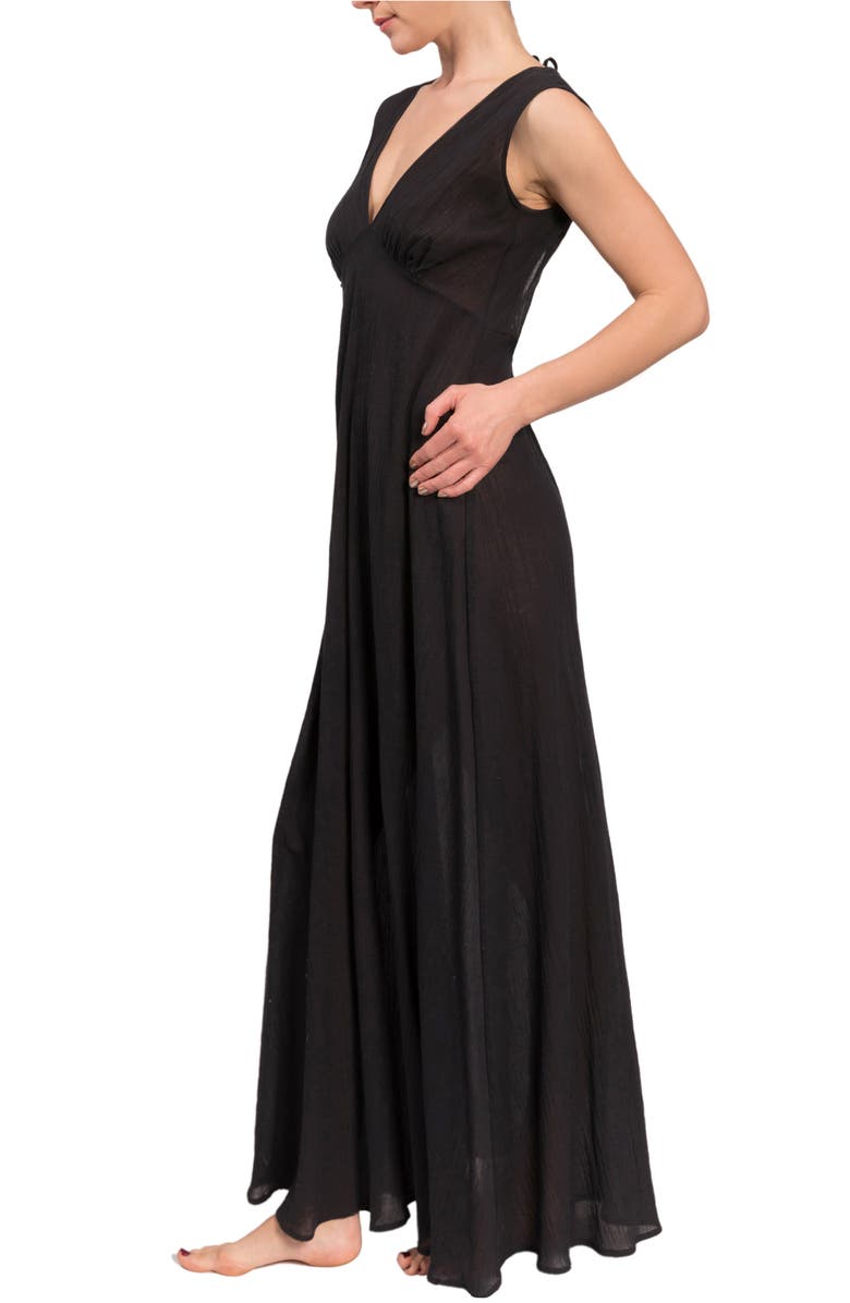 Everyday Ritual Amelia Long Nightgown, Alternate, color, Black
