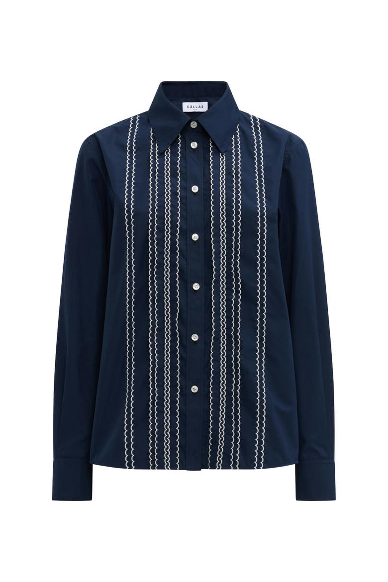 ARLETTY Embroidered shirt, Main, color, Blue