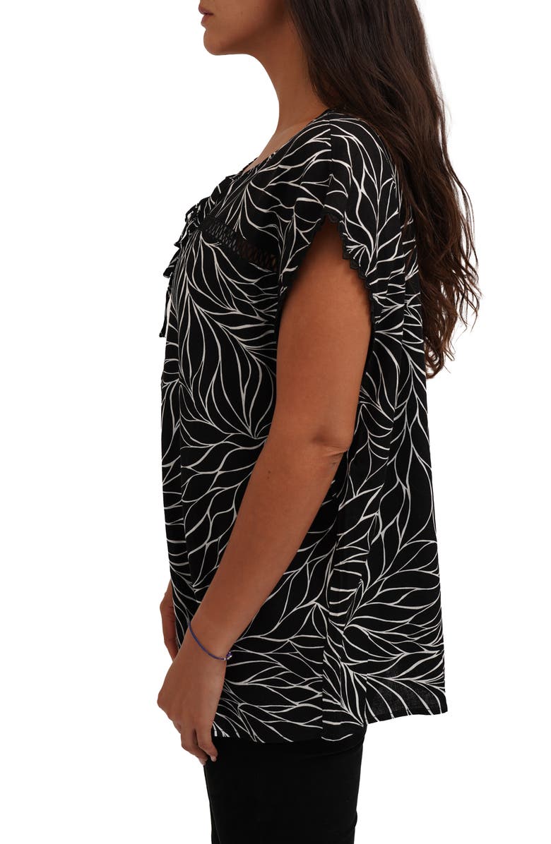 SUNNY LEIGH Tie Keyhole Cap Sleeve Top, Alternate, color, Blakely