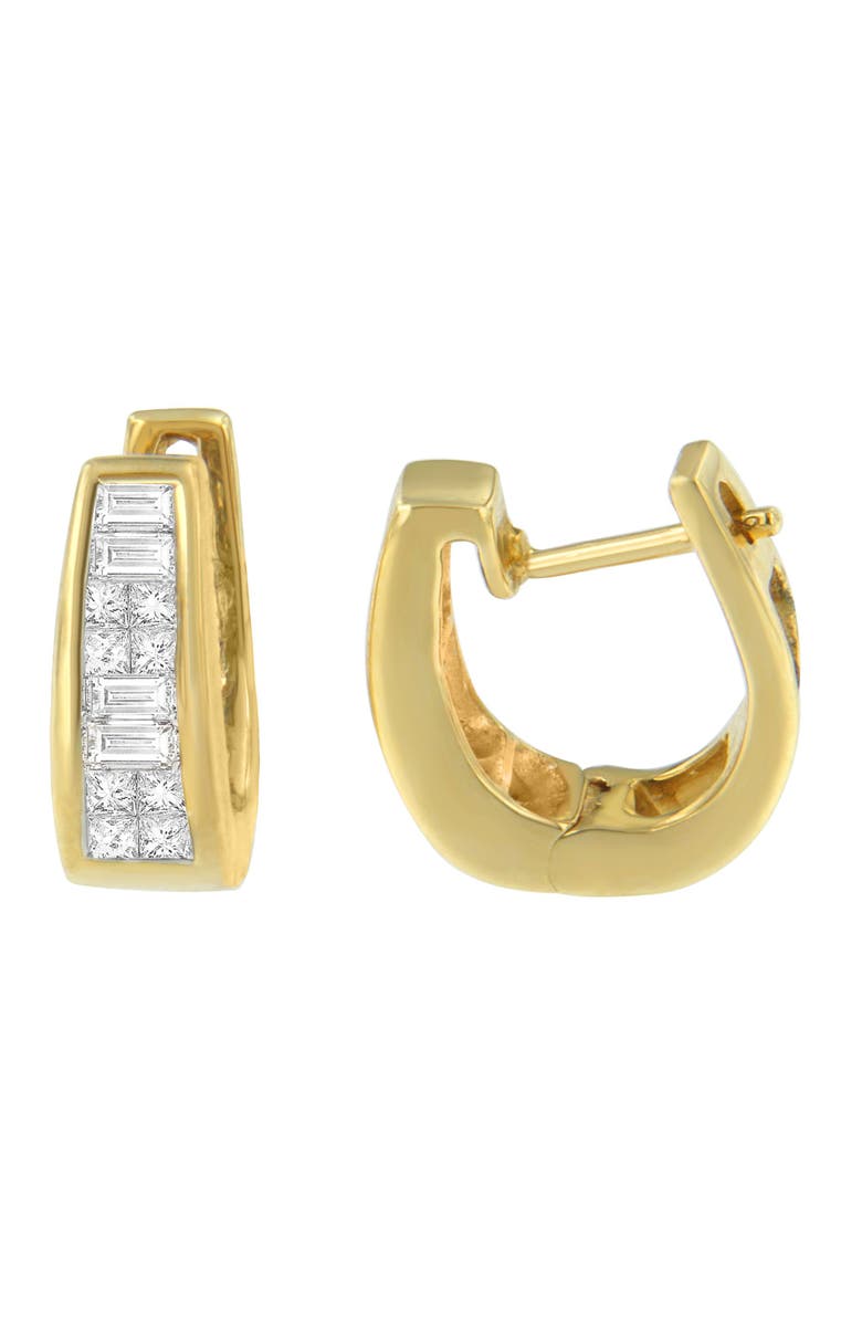 Haus of Brilliance 14k Yellow Gold 1/2ct TDW Princess and Baguette Diamond Earrings, Alternate, color, Yellow