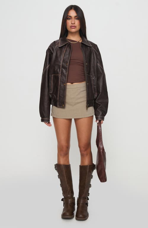 Princess Polly Jaxton Faux Leather Jacket