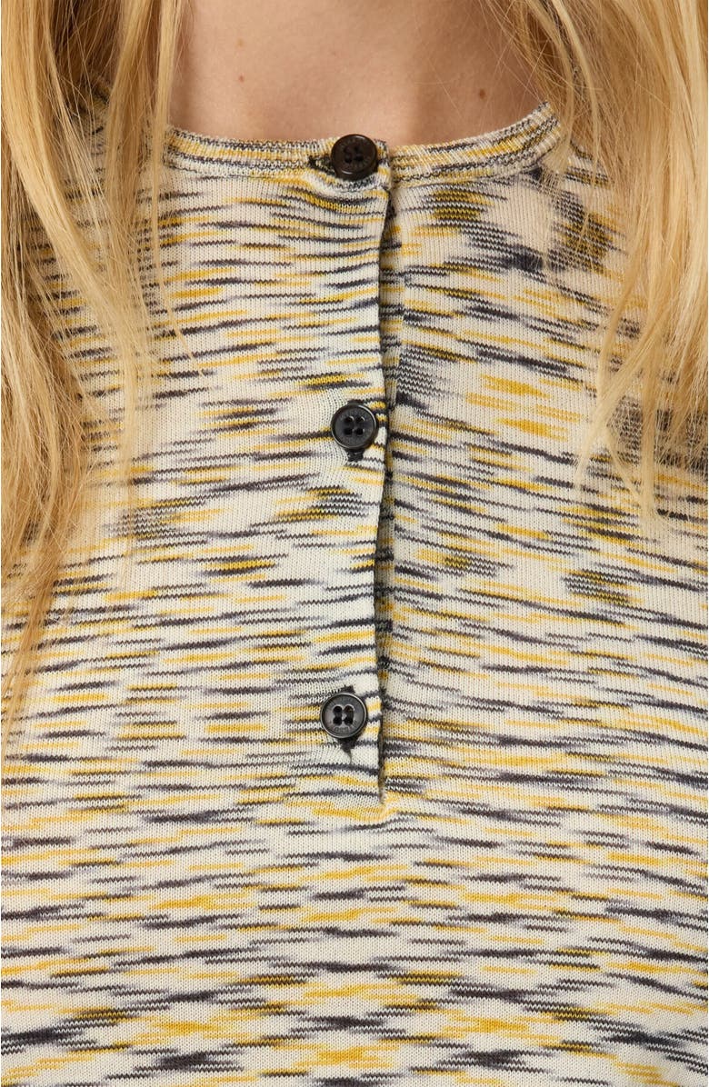 Missoni Buttoned Vest With Flame Pattern, Alternate, color, Yellow
