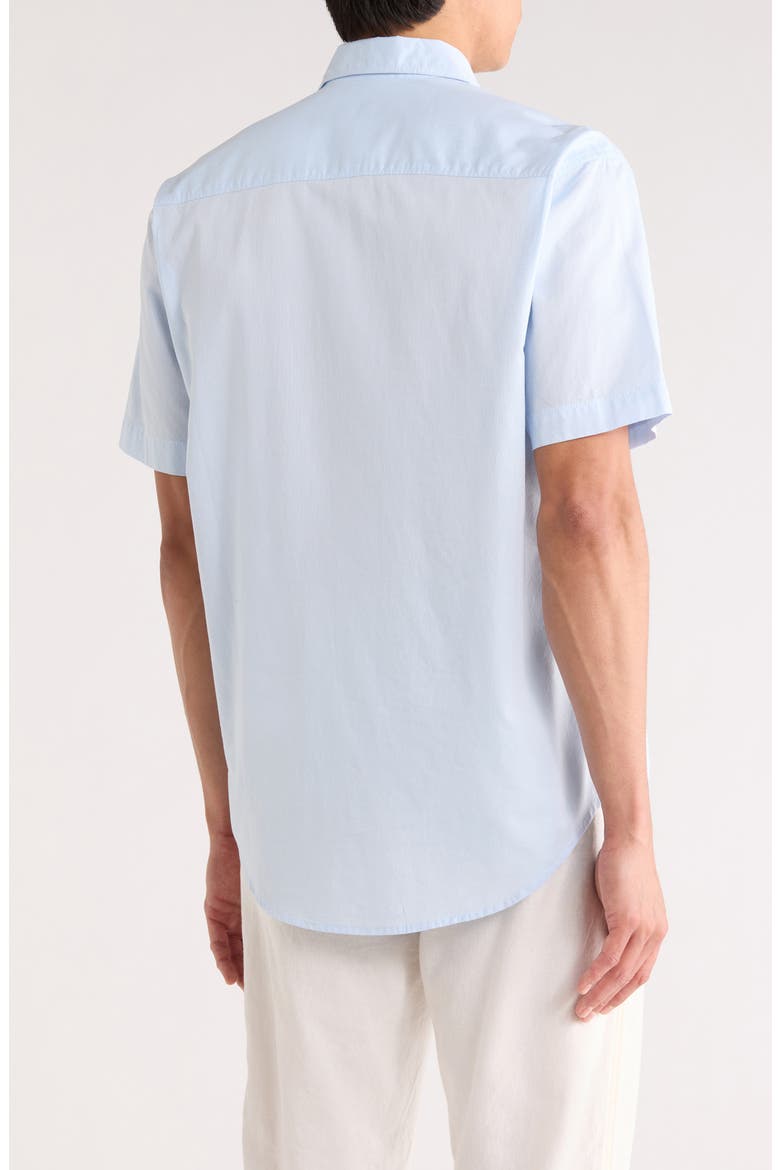 Eben Short Sleeve Button-Up Shirt, Alternate, color, BLUE