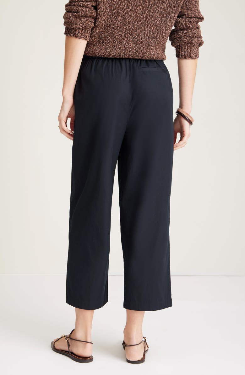 Nordstrom Cotton Poplin Pants, Alternate, color, Black