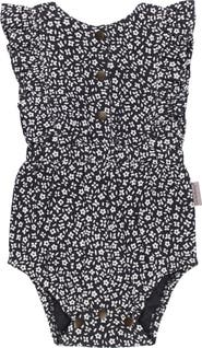 L'ovedbaby Ruffle Organic Cotton Gauze Romper
