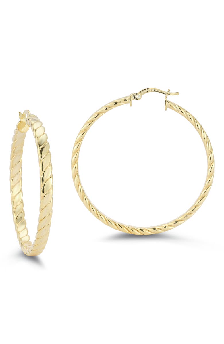 CHLOE AND MADISON Twisted Large Hoop Earrings, Main, color, Gold