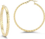CHLOE AND MADISON Twisted Large Hoop Earrings