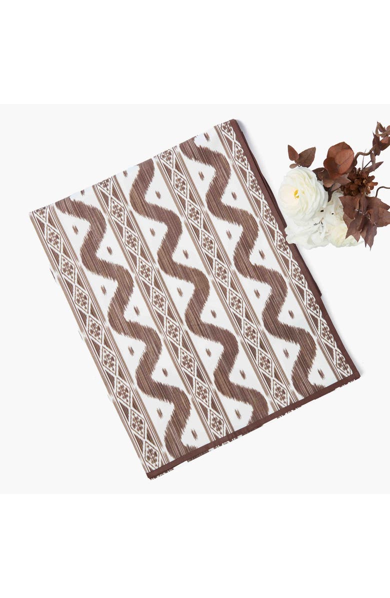 Mrs. Alice Ikat Tablecloth, Main, color, Brown
