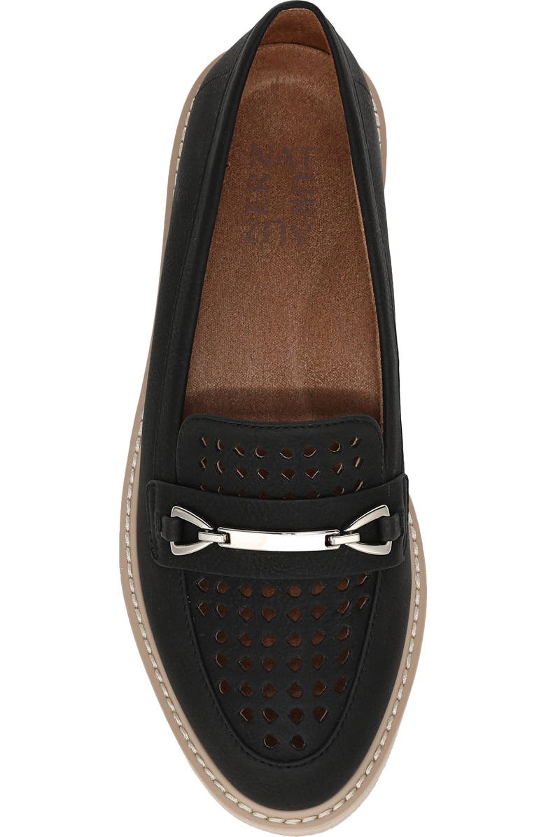Naturalizer Elin Perforated Loafer Sneaker, Alternate, color, Black Perforated Faux Leather