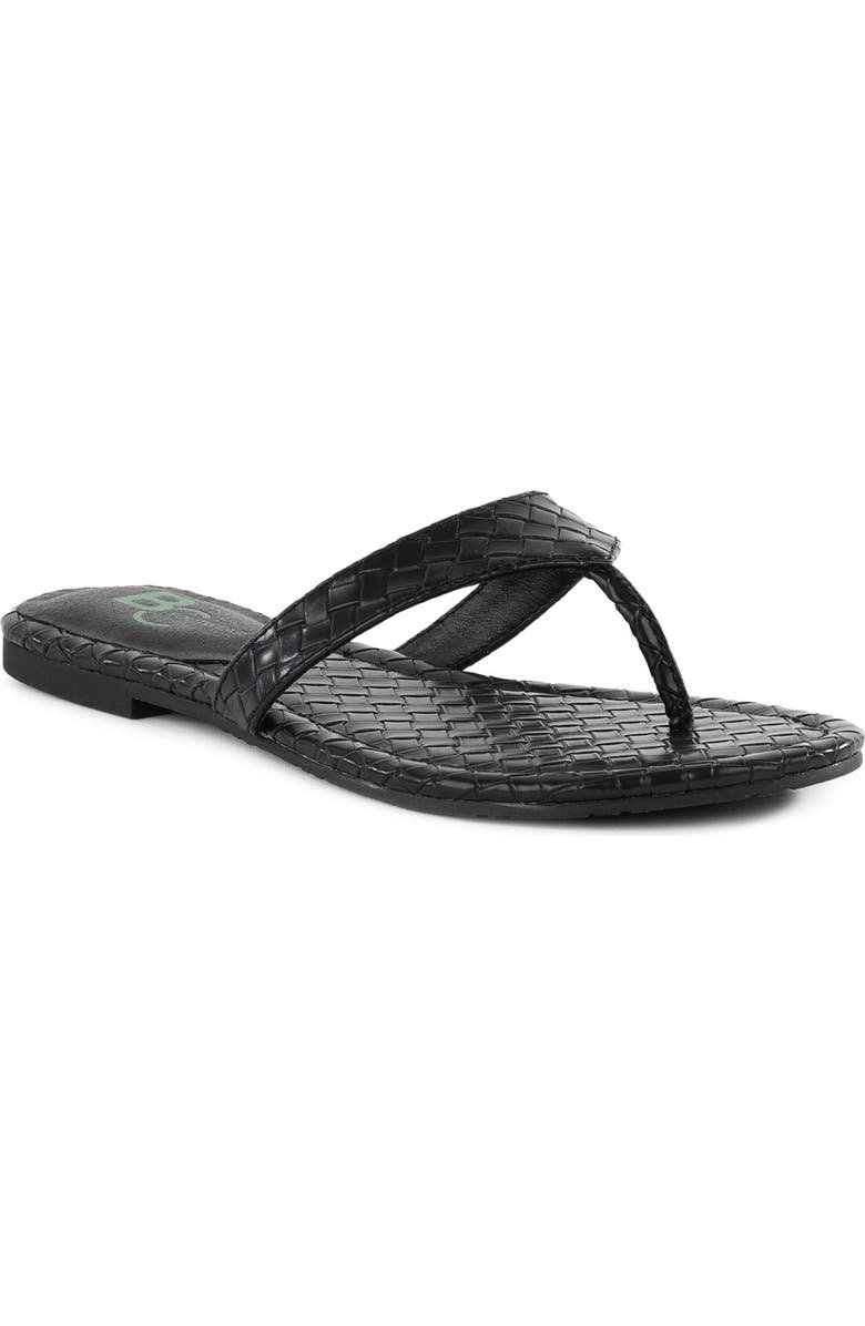 BC Footwear Fiera Flip Flop, Main, color, Black